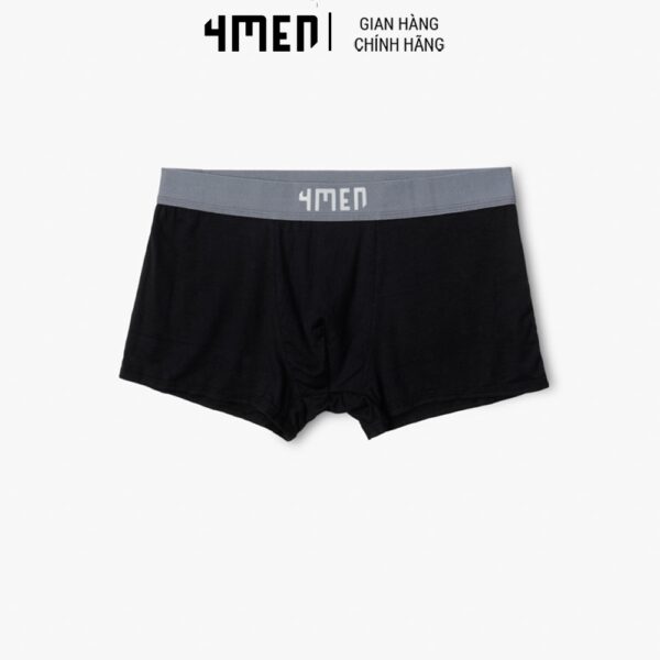 Quần boxer lưng xám 4MEN QL059 sịp đùi cotton thoáng mát, mềm mại, kháng khuẩn, dễ mặc, thấm mồ hôi - Hình ảnh 2