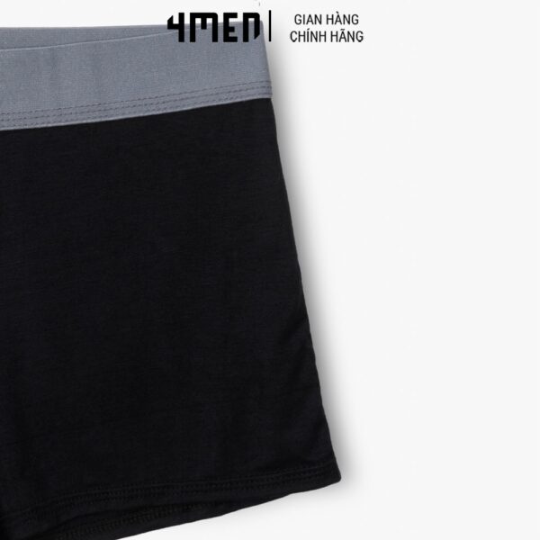 Quần boxer lưng xám 4MEN QL059 sịp đùi cotton thoáng mát, mềm mại, kháng khuẩn, dễ mặc, thấm mồ hôi - Hình ảnh 3