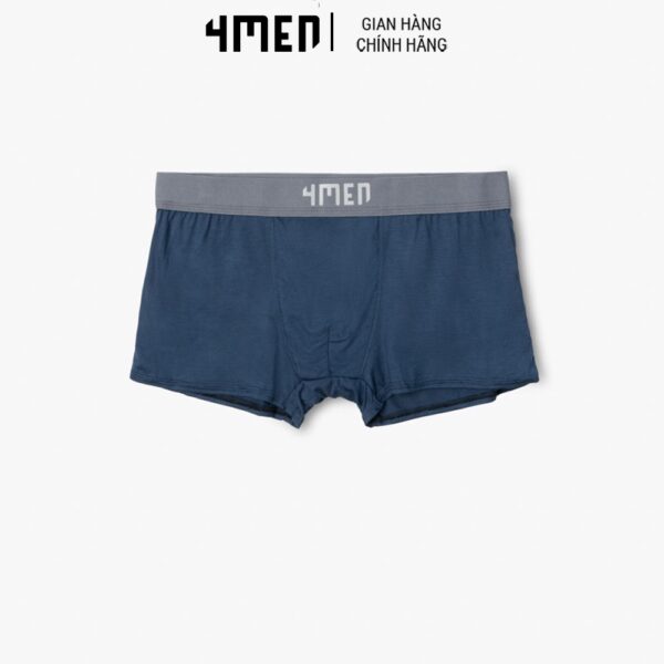 Quần boxer lưng xám 4MEN QL059 sịp đùi cotton thoáng mát, mềm mại, kháng khuẩn, dễ mặc, thấm mồ hôi - Hình ảnh 5