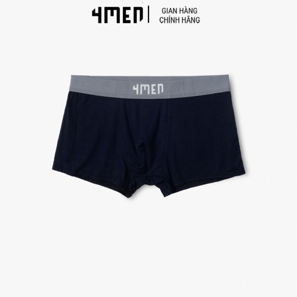 Quần boxer lưng xám 4MEN QL059 sịp đùi cotton thoáng mát, mềm mại, kháng khuẩn, dễ mặc, thấm mồ hôi - Hình ảnh 6