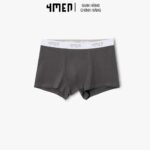 Quần Boxer Slimfit Phối Lưng 4MEN QL056 sịp đùi cotton thoáng mát, mềm mại, kháng khuẩn, dễ mặc, thấm mồ hôi