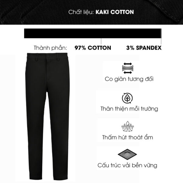 Quần Dài Vải Kaki Nam Đơn Giản Thời Trang Thương Hiệu Y2010 Nguyên Bản Ver12 21014 |YaMe| - Hình ảnh 3