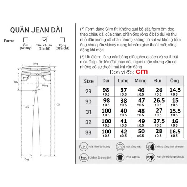 Quần Jean Dài Nam Slimfit Đơn Giản Thời Trang Thương Hiệu Y2010 B43 21623 |YaMe| - Hình ảnh 9