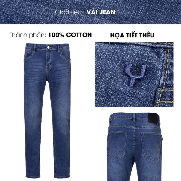 Quần Jean Nam Dài Slimfit Đơn Giản Thời Trang Thương Hiệu Y2010 B35 21662 |YaMe| - Hình ảnh 3