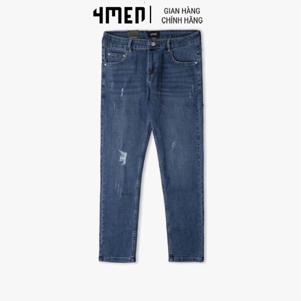 Quần Jeans Nam Slimfit Ripped 4MEN QJ055 form ôm vừa vặn, trẻ trung, co giãn tốt