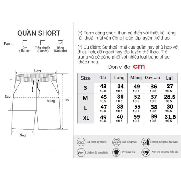 Quần Short Nam Đơn Giản Ngân Hà Space Thời Trang Thương Hiệu Y2010 Ver6 21331 |YaMe| - Hình ảnh 9