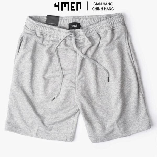 Quần Short Nam Regular Tag Kim Loại 4MEN QS030 lưng thu, vải nỉ cao cấp, cách nhiệt tốt từ polyester - Hình ảnh 2