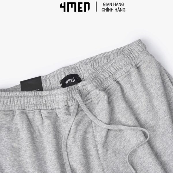 Quần Short Nam Regular Tag Kim Loại 4MEN QS030 lưng thu, vải nỉ cao cấp, cách nhiệt tốt từ polyester - Hình ảnh 3