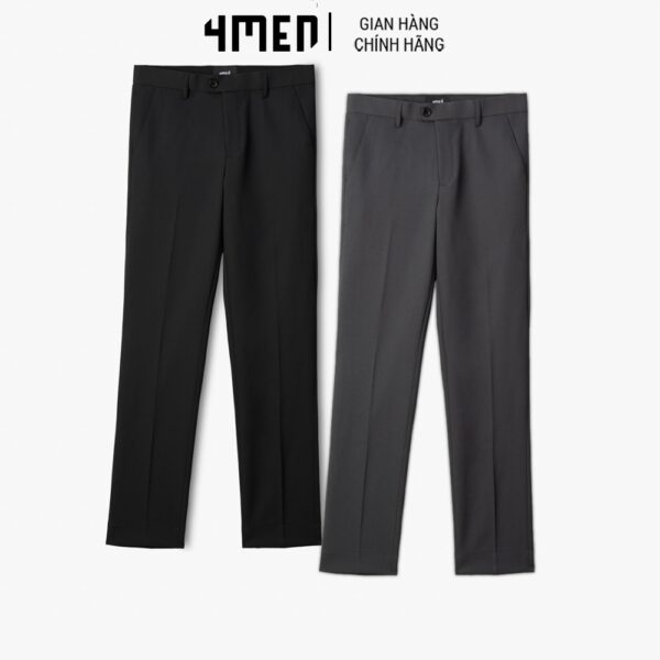 Quần Tây Nam Regular Crop Túi Kiểu 4MEN QT045 ôm vừa vặn, tôn dáng, vải mềm mại, co giãn thoải mái, phong cách trẻ trung