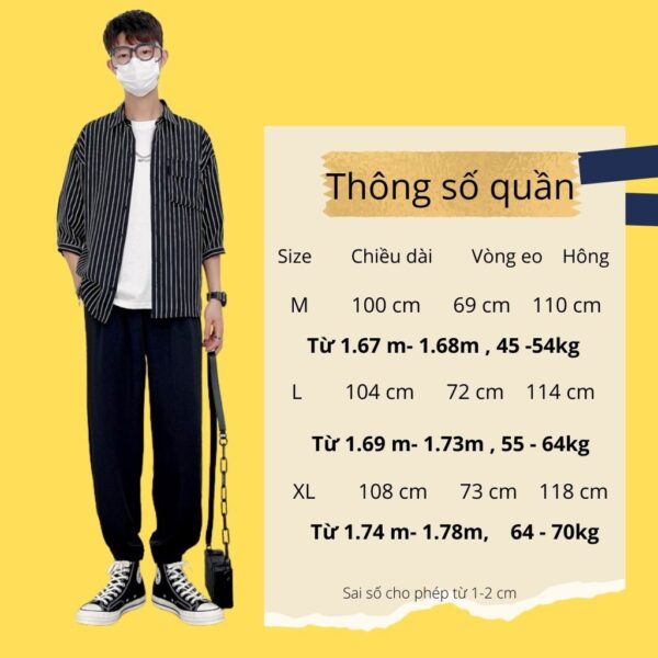 Quần vải âu ống rộng dáng baggy bo gấu phong cách Hàn Quốc MrHero QA02 màu be, đen - Hình ảnh 4