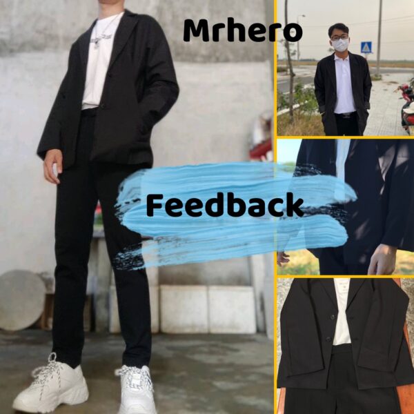 Set Blazer Nam Form Xuông Rộng Mrhero Kèm Quần Âu Nam phong cách Hàn Quốc SET2 M.RO - Hình ảnh 8