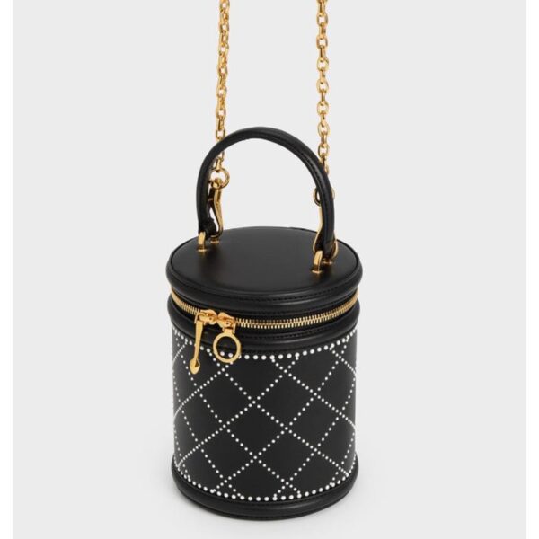 Túi xách phụ nữ mùa xuân CHARLES and KEITH CK2-10701260 Túi đeo chéo chuỗi kim cương thời trang - Hình ảnh 2