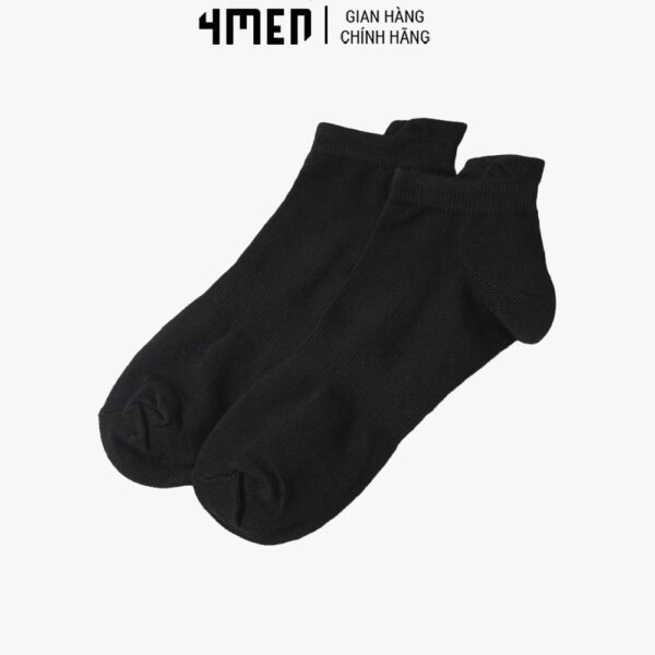 Vớ cổ ngắn 4MEN VN038 trơn vải cotton thấm hút mồ hôi, nhiều màu đẹp, co giãn, thoáng khí - Hình ảnh 4