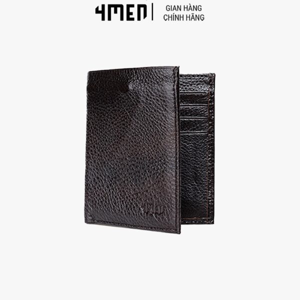 Ví da dáng đứng nam lịch sự 4MEN BV009 mềm mại, kiểu dáng trẻ trung, nhiều ngăn đựng tiền, đựng thẻ tiện dùng, bền màu - Ảnh 4