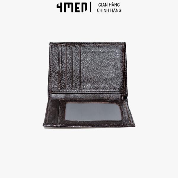 Ví da dáng đứng nam lịch sự 4MEN BV009 mềm mại, kiểu dáng trẻ trung, nhiều ngăn đựng tiền, đựng thẻ tiện dùng, bền màu - Ảnh 5
