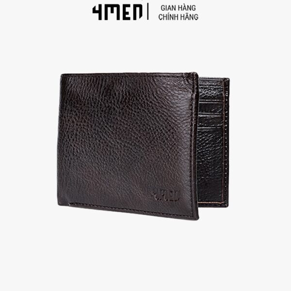 Ví da dáng ngang nam đẹp 4MEN BV015 bền đẹp, mềm mại, nhiều ngăn đựng tiền, đựng thẻ tiện dụng, trẻ trung - Ảnh 4