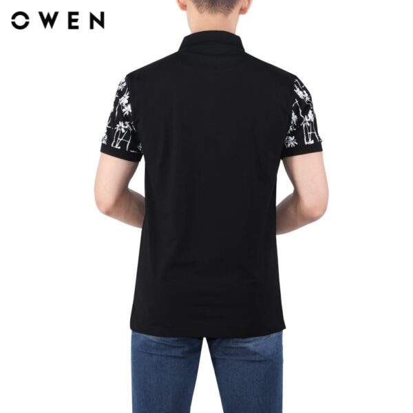 Áo polo ngắn tay Nam Owen Cotton Bodyfit màu Đen - APV23717 - Ảnh 3