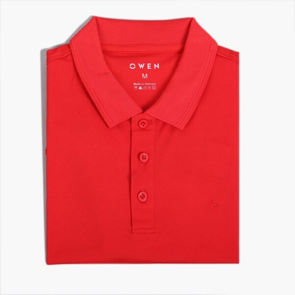 Áo polo Owen Cotton bodyfit màu đỏ - APV210009 - Ảnh 4