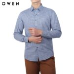 Áo sơ mi dài tay nam Owen Bạch đàn Regular Fit Caro – AR20707DT