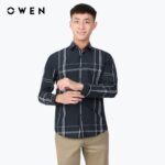 Áo sơ mi dài tay Nam Owen Bamboo Slim Fit Xanh – AS220146D