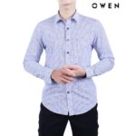 Áo sơ mi dài tay OWEN Bamboo Slimfit có túi màu xanh – AS20838DT