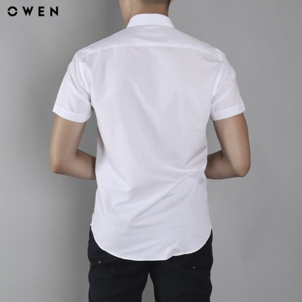 Áo sơmi nam ngắn tay Owen Nano Slimfit màu trắng - AS90782N1 - Hình ảnh 3