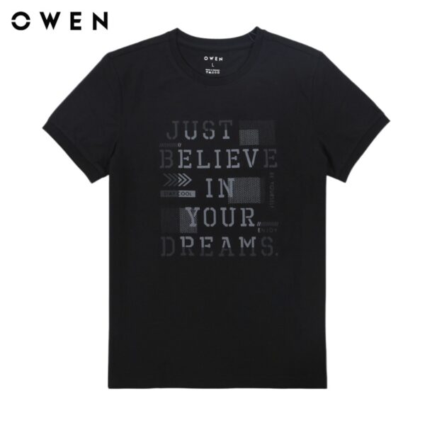 Áo Tshirt ngắn tay Nam Owen Cotton Slim Fit Đen - TSN23657 - Hình ảnh 5