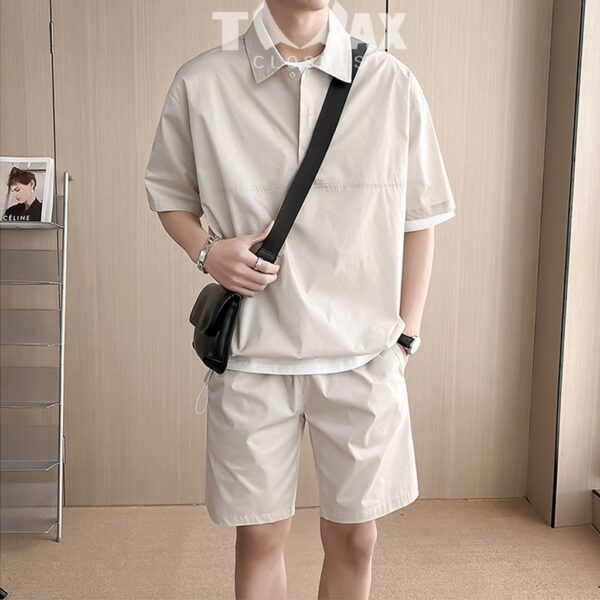 Bộ quần short, áo cộc tay, rút dây gấu TMAXCLOSETS - set bộ mùa hè, chất vải đũi THÁI thoáng mát, rông rãi TM-SET1028 - Hình ảnh 4