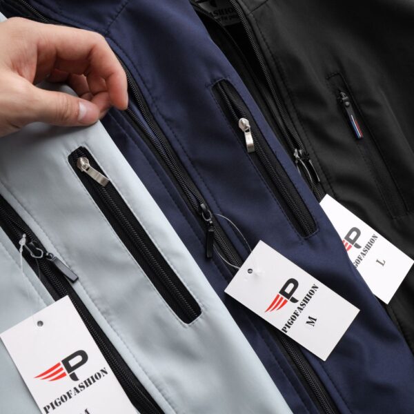 [Mã BMLT35] Áo khoác nam chất vải dù SPMAKD28 -2 phối nón dính thân áo có lớp trong áo - PigoFashion - Hình ảnh 8