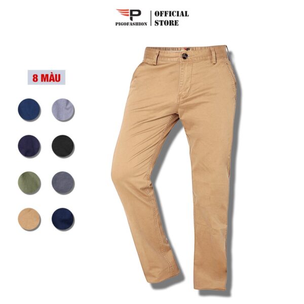 [Mã BMLT35] Quần Kaki nam kiểu chinos cao cấp SPMQKK01 mặc đi làm đi chơi đều phù hợp - PigoFashion