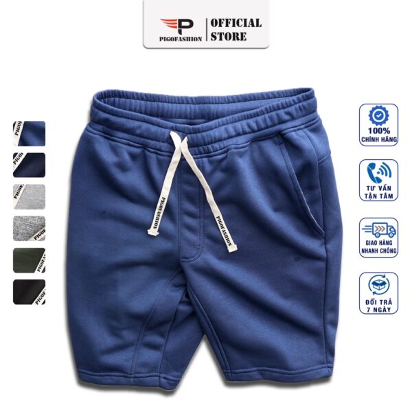 [Mã BMLT35] Quần short thể thao chất nỉ thun da cá SPMQSN01 chống nhăn, co giãn tốt, thoáng mát - PigoFashion - Hình ảnh 4