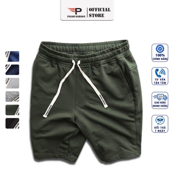 [Mã BMLT35] Quần short thể thao chất nỉ thun da cá SPMQSN01 chống nhăn, co giãn tốt, thoáng mát - PigoFashion - Hình ảnh 6