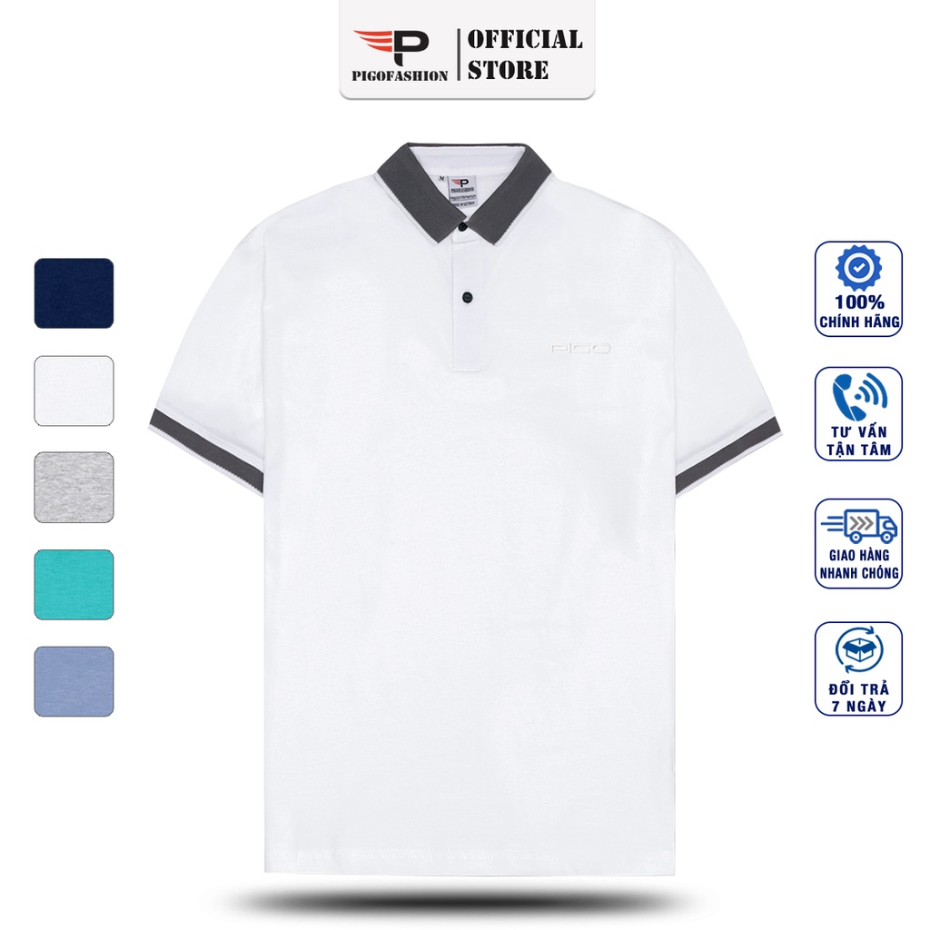 [Mã BMLTA50 giảm đến 50K đơn 99K] Áo Polo Nam cổ bẻ phối vải cotton 100% siêu mát dáng regular PPL32 Pigofashion