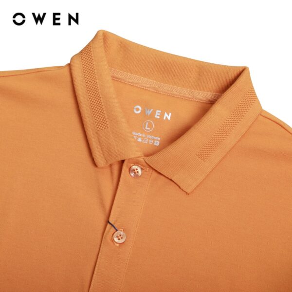 OWEN - Áo polo ngắn tay Bodyfit Cam - APV231357 - Hình ảnh 2
