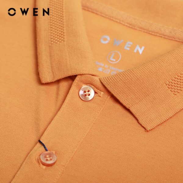 OWEN - Áo polo ngắn tay Bodyfit Cam - APV231357 - Hình ảnh 3
