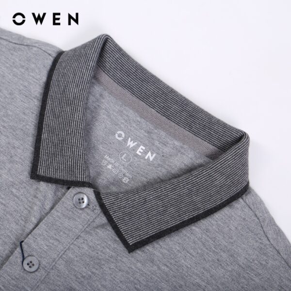 OWEN - Áo polo ngắn tay Bodyfit Ghi - APV221015 - Ảnh 2