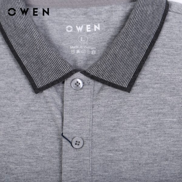 OWEN - Áo polo ngắn tay Bodyfit Ghi - APV221015 - Ảnh 3