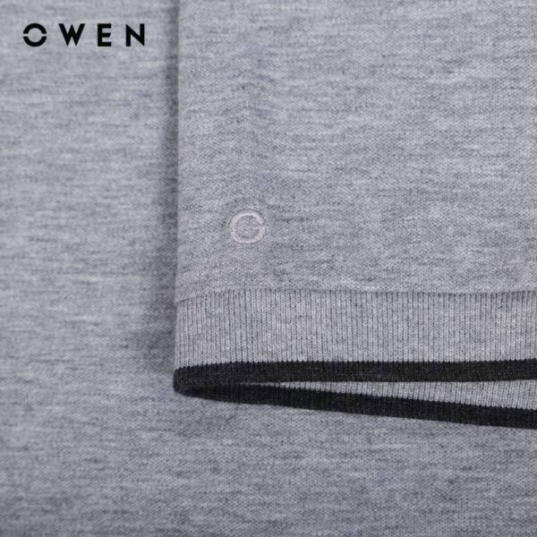 OWEN - Áo polo ngắn tay Bodyfit Ghi - APV221015 - Ảnh 5