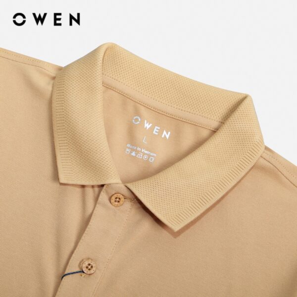 OWEN - Áo polo ngắn tay Bodyfit Nâu - APV231385 - Ảnh 2
