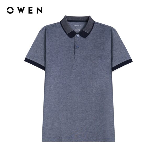 OWEN - Áo polo ngắn tay Bodyfit Navy - APV231347