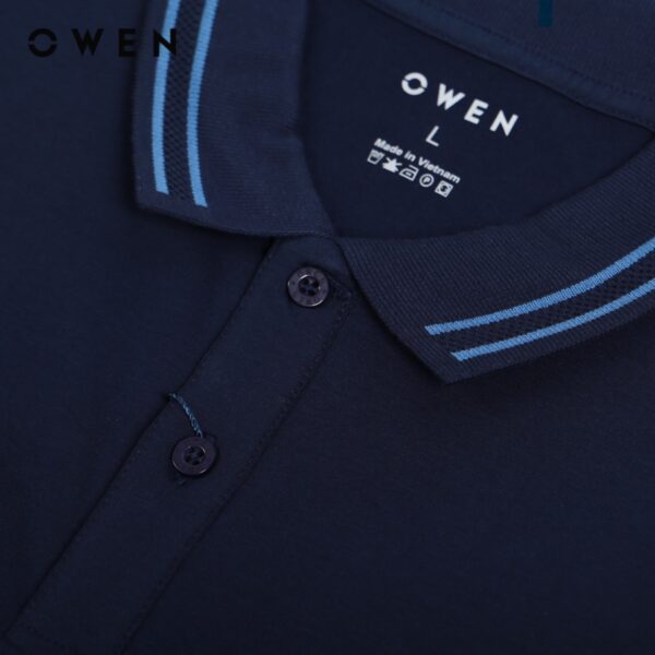 OWEN - Áo polo ngắn tay Bodyfit Navy - APV231378 - Hình ảnh 3