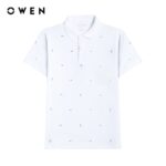 OWEN – Áo polo ngắn tay Bodyfit Trắng – APV231350