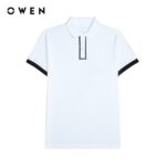 OWEN – Áo polo ngắn tay Bodyfit Trắng – APV231359