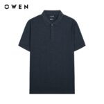 OWEN – Áo polo ngắn tay Bodyfit Xám Đen – APV231388