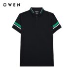 OWEN – Áo polo Ngắn tay Nam Owen Bodyfit Đen – APV221311