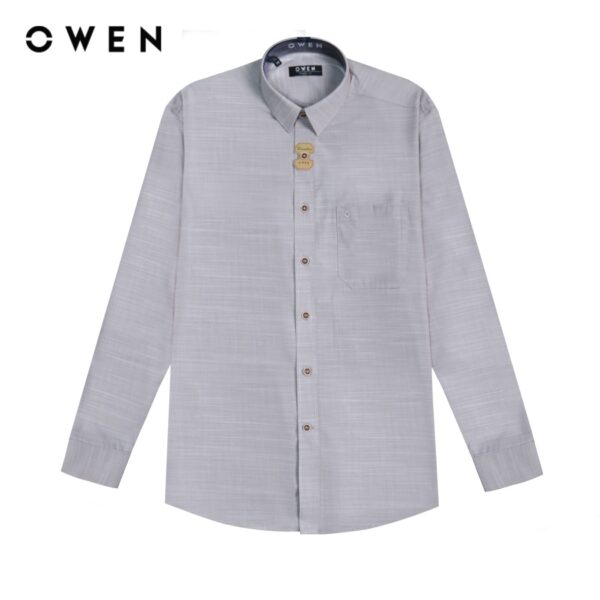 OWEN - Áo sơ mi dài tay Regular Fit màu Be Bamboo - AR230012DT