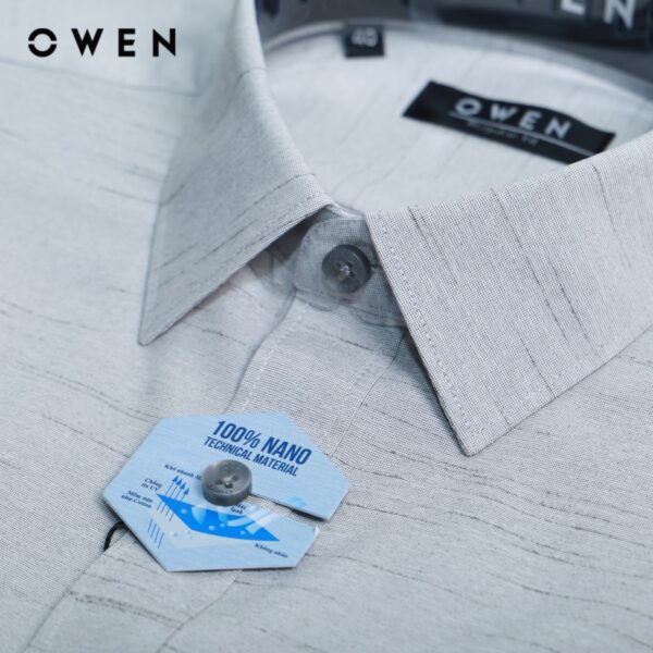 OWEN - Áo sơ mi dài tay Regular Fit màu Ghi Nano - AR230202DT - Hình ảnh 2