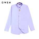 OWEN – Áo sơ mi dài tay Regular Fit màu Tím Bamboo – AR221275DT