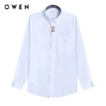 OWEN – Áo sơ mi dài tay Regular Fit màu Trắng Bamboo – AR221280DT