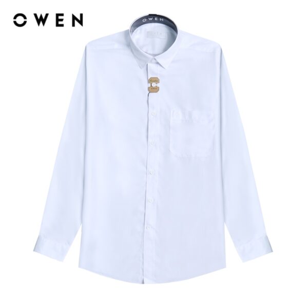 OWEN - Áo sơ mi dài tay Regular Fit màu Trắng Bamboo - AR221280DT